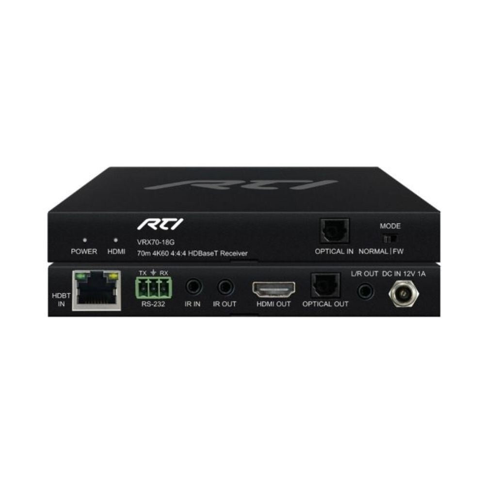 RTI VRX70-18G HDMI 4K 60Hz 4:4:4 HDBaseT Receiver, 70m For Pairing With VX88-18G 8x8 HDBaseT Matrix Switch 