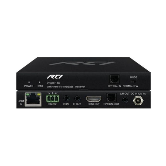 RTI VRX70-18G HDMI 4K 60Hz 4:4:4 HDBaseT Receiver, 70m For Pairing With VX88-18G 8x8 HDBaseT Matrix Switch 
