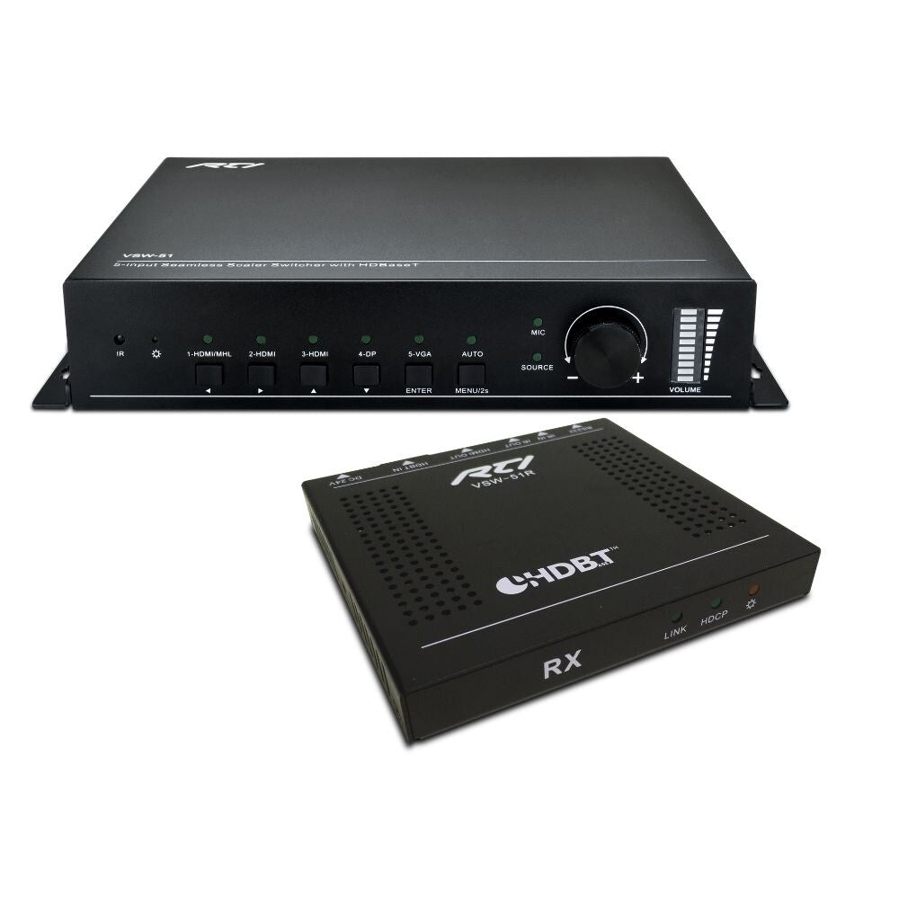 RTI VSS-51 Five Way HDBaseT Presentation Switcher Scaler Kit: SET 