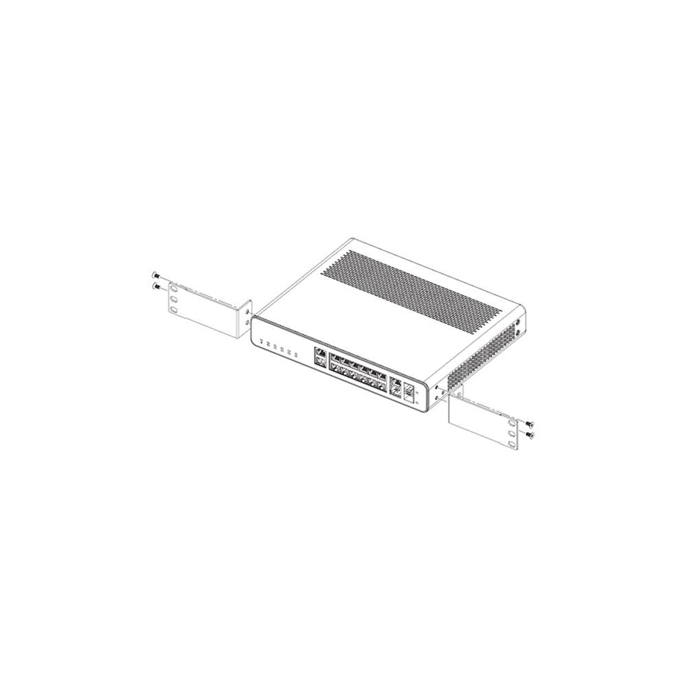 Ruckus ICX7150-C12P Compact Switch Rack Mount Kit, Black 1