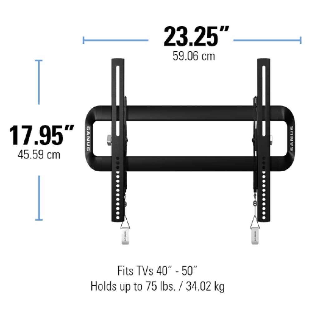 Sanus Premium Tilt Mount For 37" to 55" Flat Panel TVs, Black  4