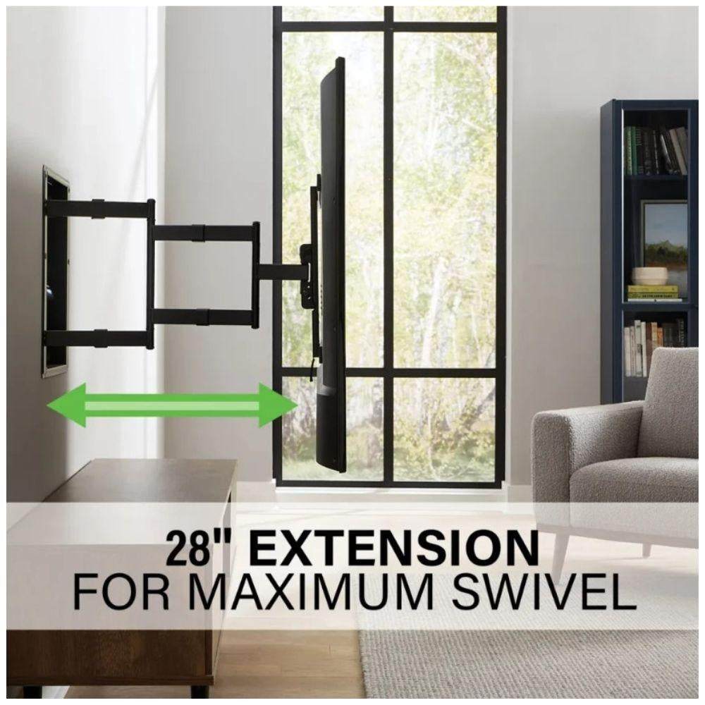 Sanus VIWLF128-B2 Premium In Wall Full Motion TV Mount For 42"To 85" TVs, Black  2
