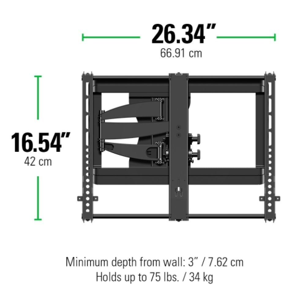 Sanus VMF620 Full Motion+ TV Mount For 37" to 55" Flat Panel TVs. Black  2
