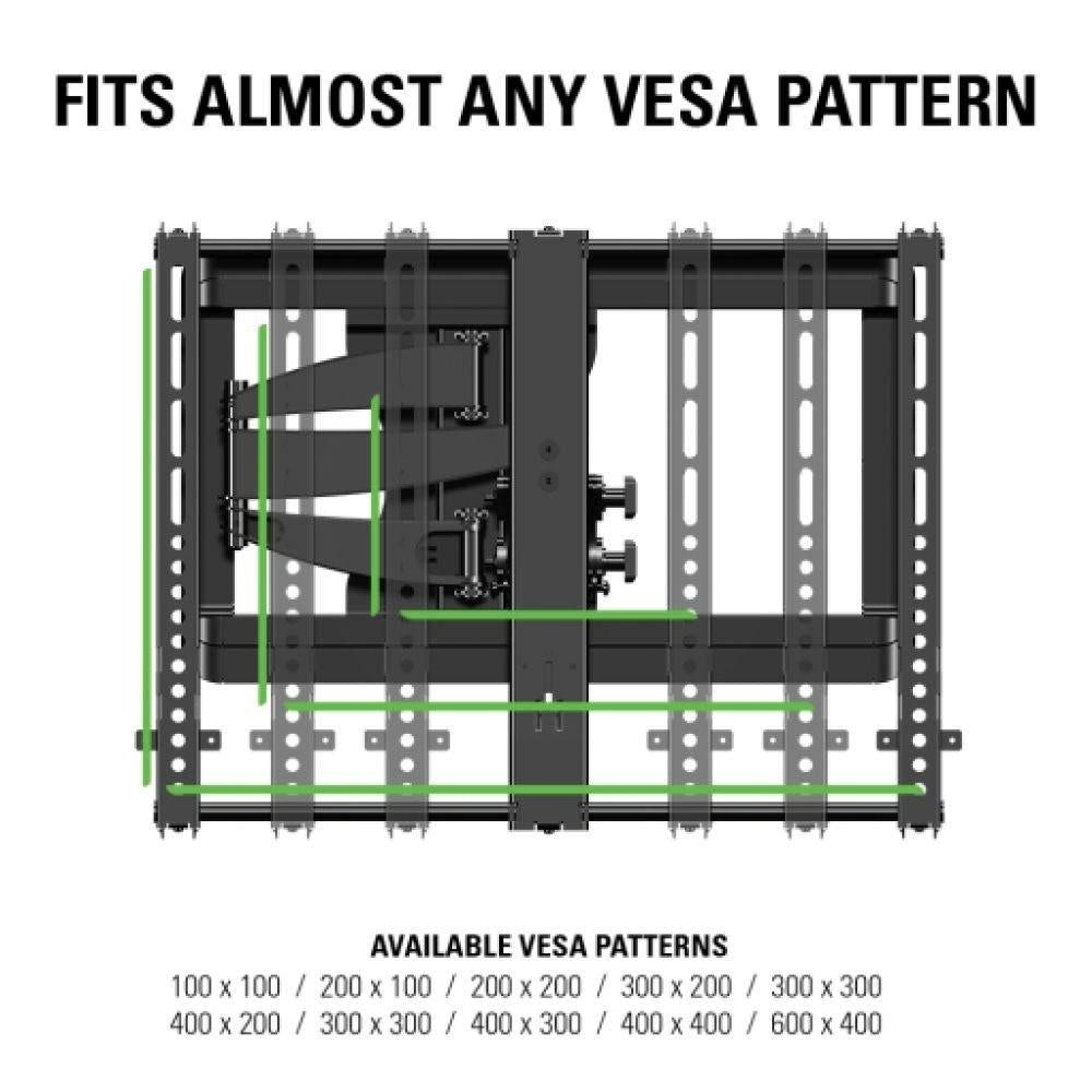 Sanus VMF620 Full Motion+ TV Mount For 37" to 55" Flat Panel TVs. Black  6