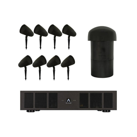 Sonance Landscape 8.1 System Bundle With Amplifier, Subwoofer, Satellite Speakers and Ground Spike: SET 