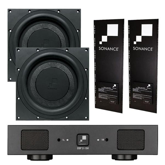 Sonance Reference Series R10 Sub Bundle With Two R10SUB, Two R10SUB Enclosures and DSP 2-150 MKIII: SET
