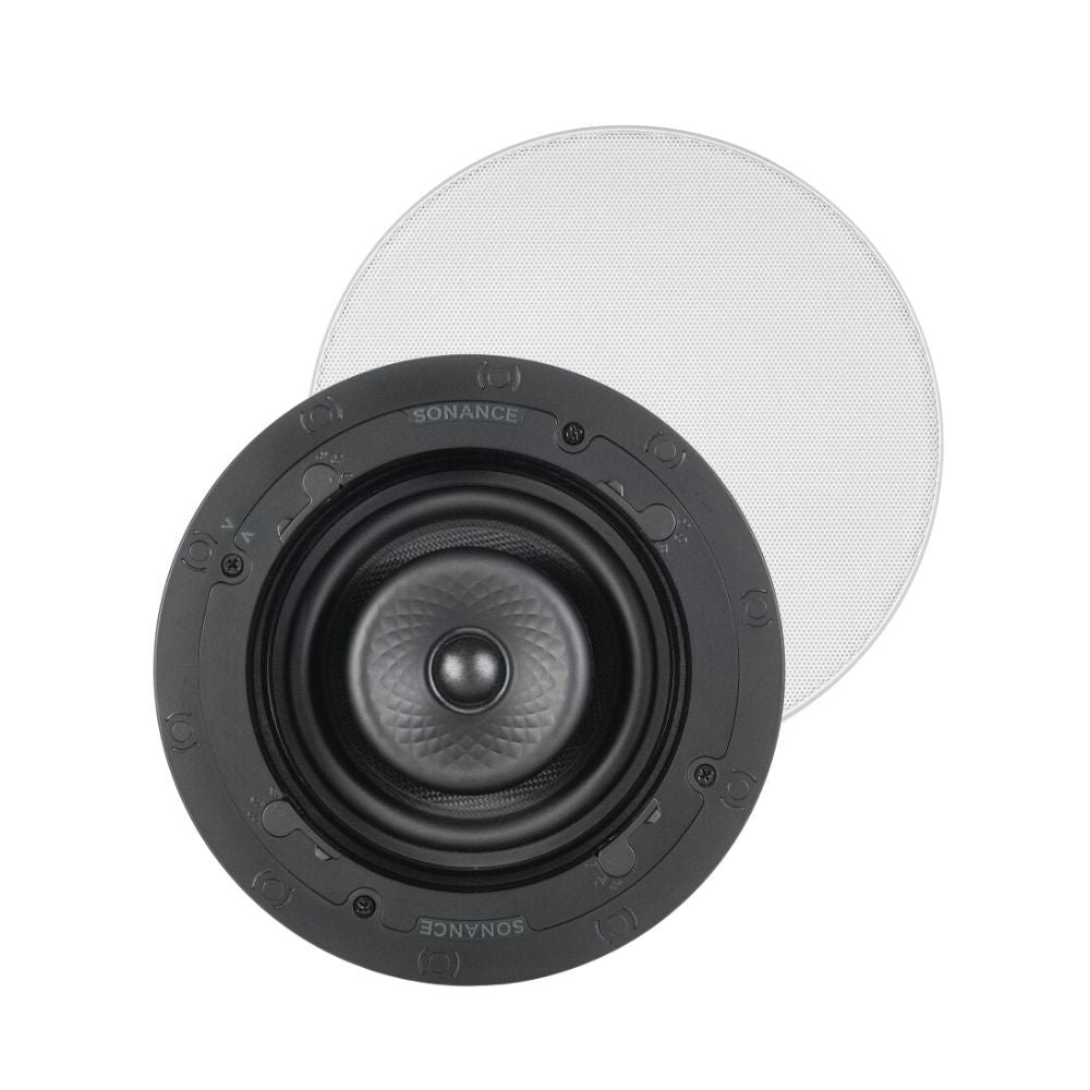 Sonance VX62R SST 6" Round Single Stereo Speaker With White Micro Trim Grille: EACH 