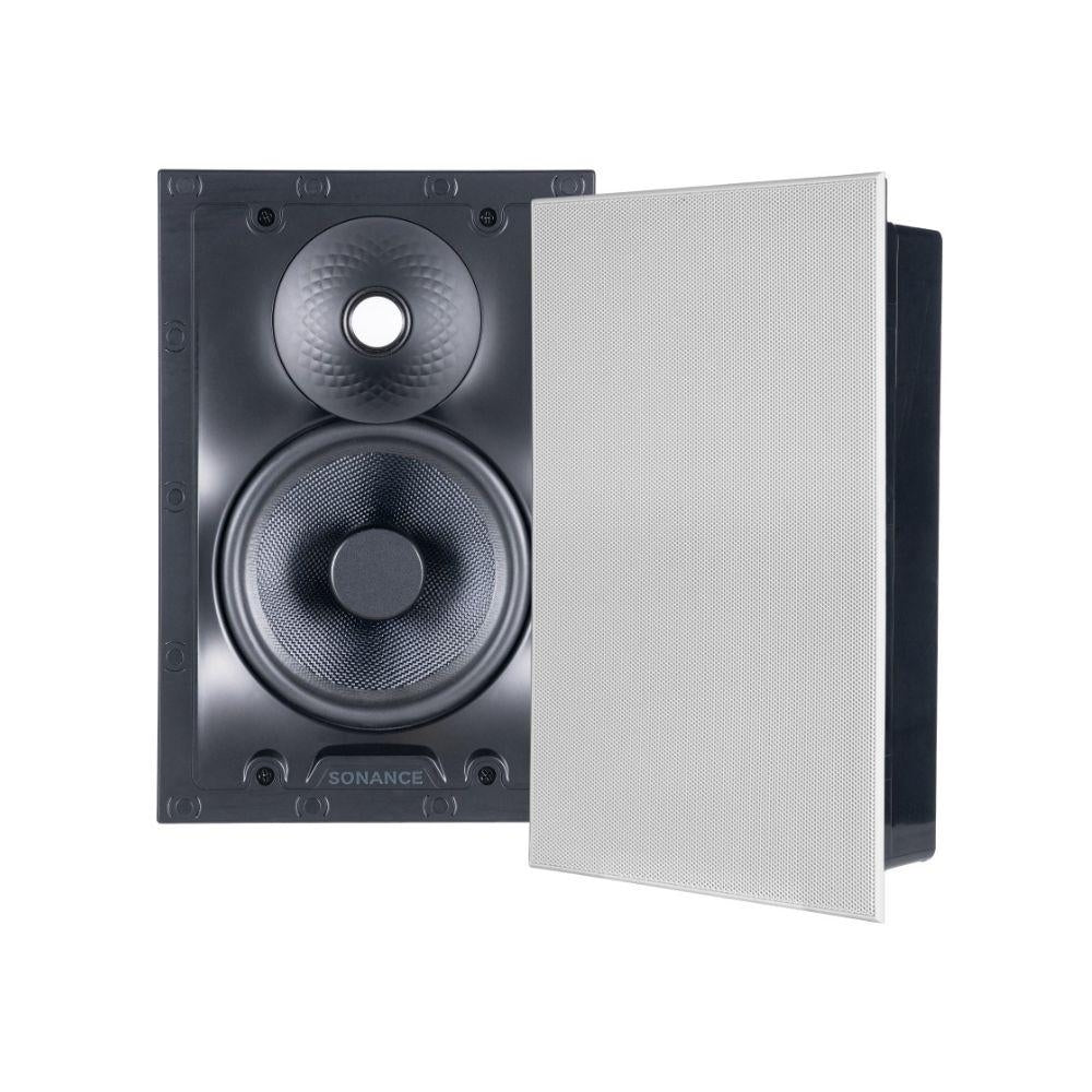 Sonance VX66R TL, 6" Rectangle In Wall Thin Line Speaker With White Micro Trim Grille: PAIR 