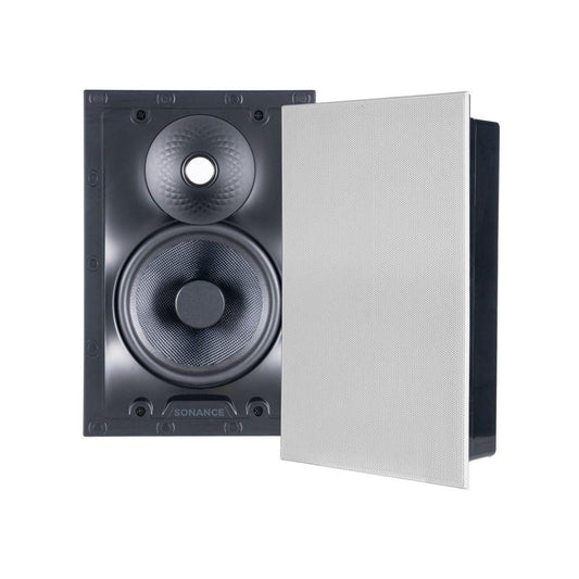 Sonance VX66R TL, 6" Rectangle In Wall Thin Line Speaker With White Micro Trim Grille: PAIR 