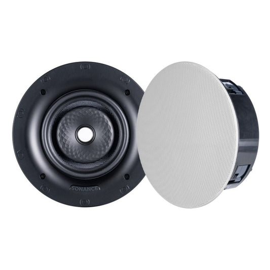 Sonance VX66R TL, 6" Round In Ceiling Thin Line Speaker With White Micro Trim Grille: PAIR 