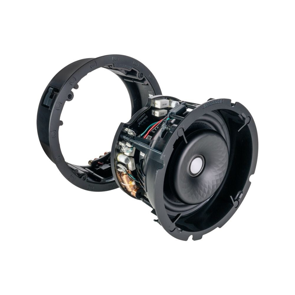 Sonance VX86R SST 8" Round Single Stereo Speaker With White Micro Trim Grille: EACH 4