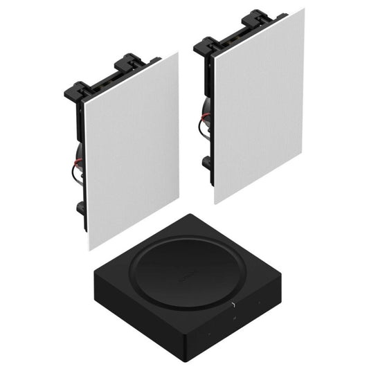 Sonos In-Wall Set With Sonos AMP 2 Channel Amplifier and Pair of In-Wall Speakers: SET