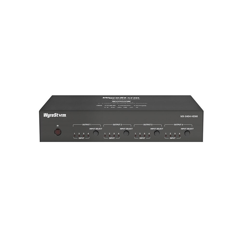 WyreStorm 4K HDR 4:4:4 60Hz 4x4 HDMI Matrix With Scaling Outputs and Audio De-Embed  3