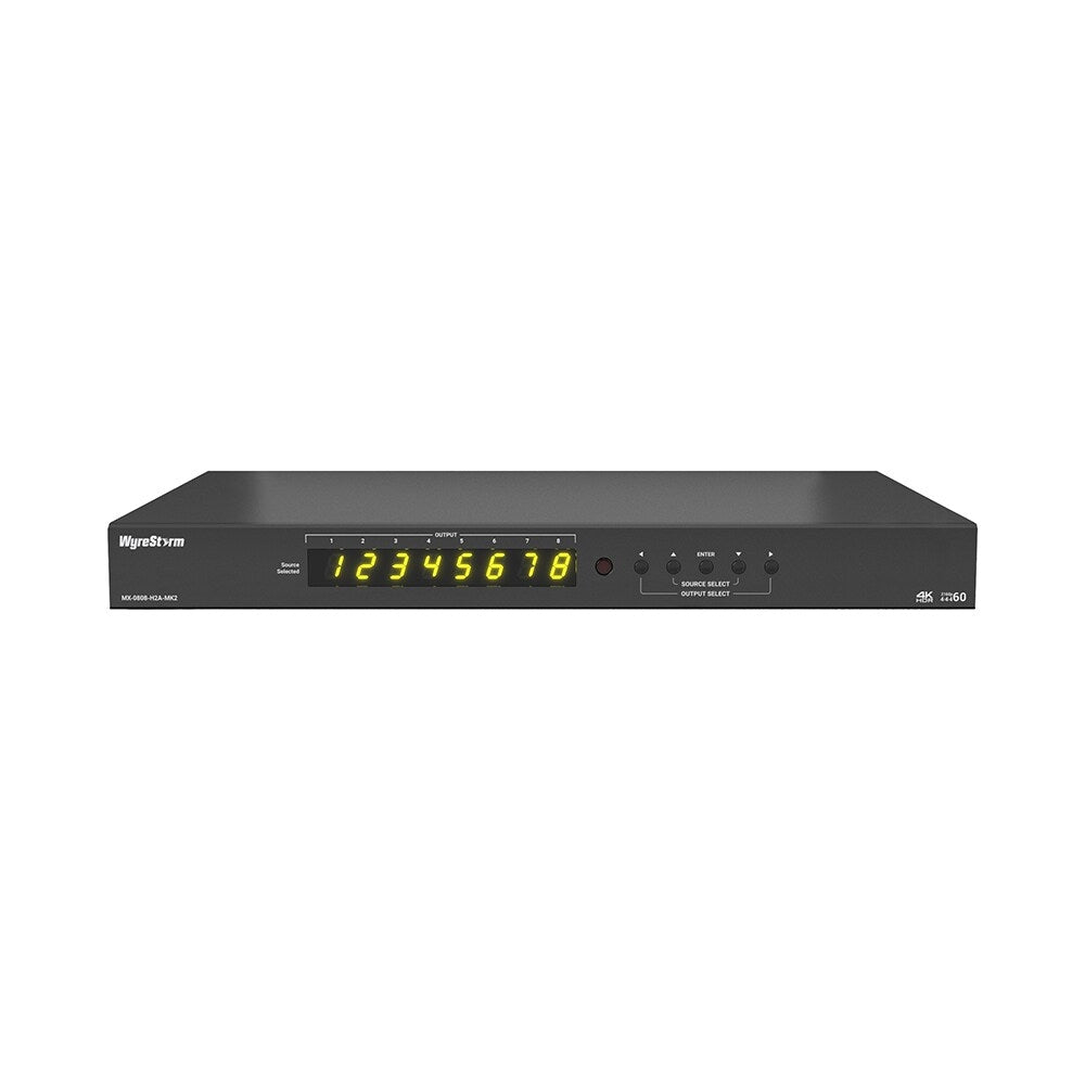 WyreStorm 4K HDR 4:4:4 60Hz HDMI 8 x 8 Matrix Switcher With Audio De-Embed CEC Power Triggering  2