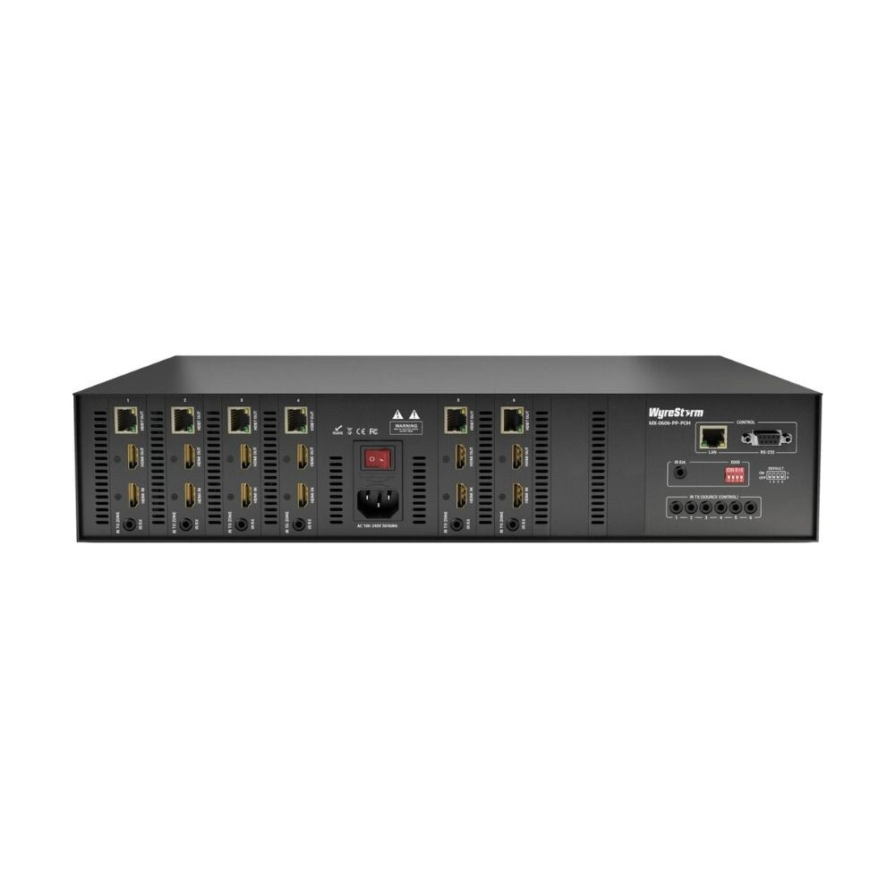 WyreStorm 6 x 6 HDBaseT Matrix With HDMI, 2 Way IR and PoH  2