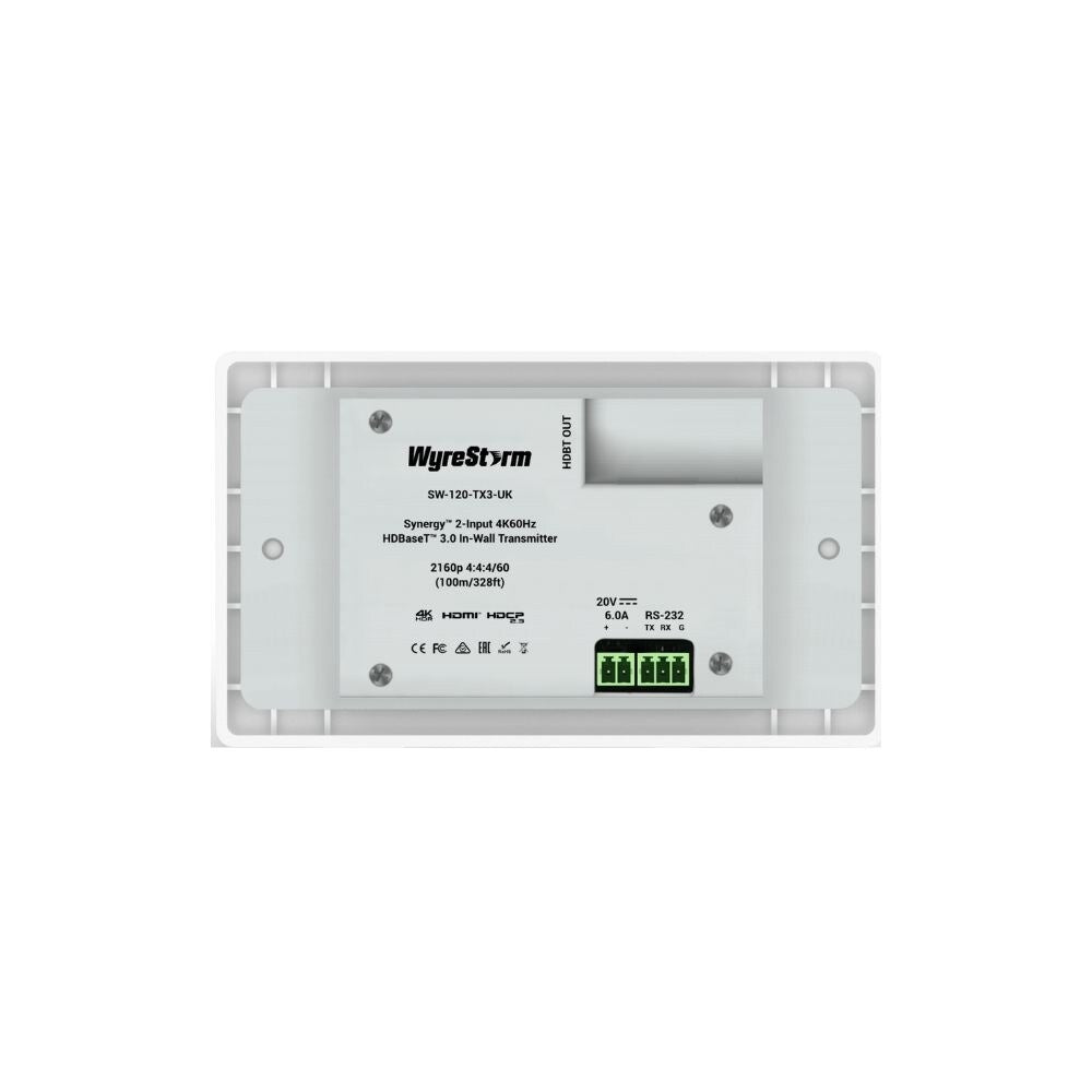 WyreStorm Synergy 2 Input In Wall Transmitter with HDBaseT 3.0  1